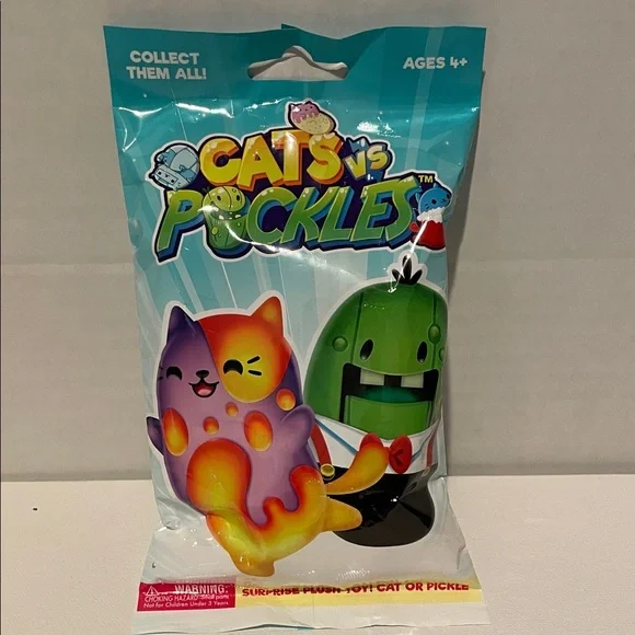 NEW Cats vs Pickles 4 inch Plush Blind Packs – Sealed Collectible Toy (3 Packs) - Picture 2 of 5
